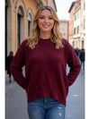 Basic Bae Round Neck Dropped Shoulder Sweater