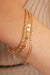 Gold 3Pcs Disc Plated Adjustable Chain Bracelet Set