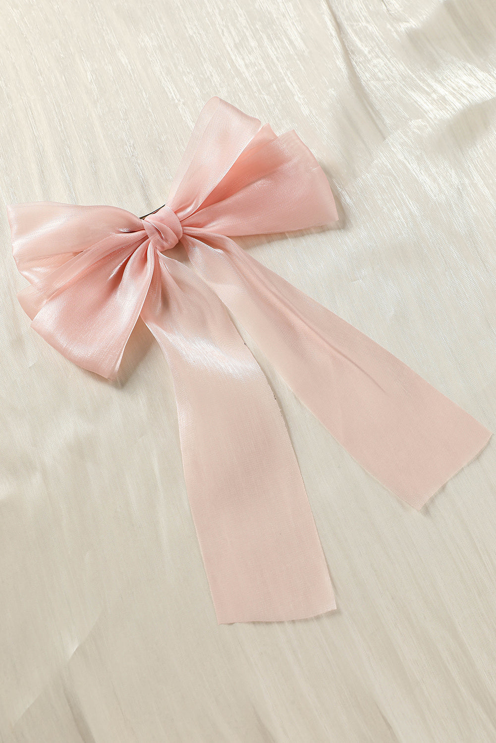 Apricot Pink Butterfly Bowknot Hair Clip