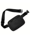 Black Minimalist Multi-zipped Crossbody Bag