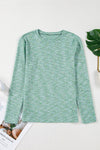 Moonlight Jade Long Sleeve Waffle Knit Top