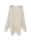 Apricot Casual Hollowed Knit Dolman Sleeve Cardigan - Cocoa Yacht Club