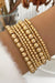 Gold 7pcs Minimalist Beaded Luxury Bracelet Set