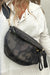 Vineyard Green Camouflage Print Double Zipper Crossbody Bag