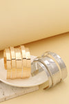 Gold Minimalist Multi Layered Open Cuff Alloy Bangle