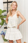 ADORA Ruffled Tiered Crop Top