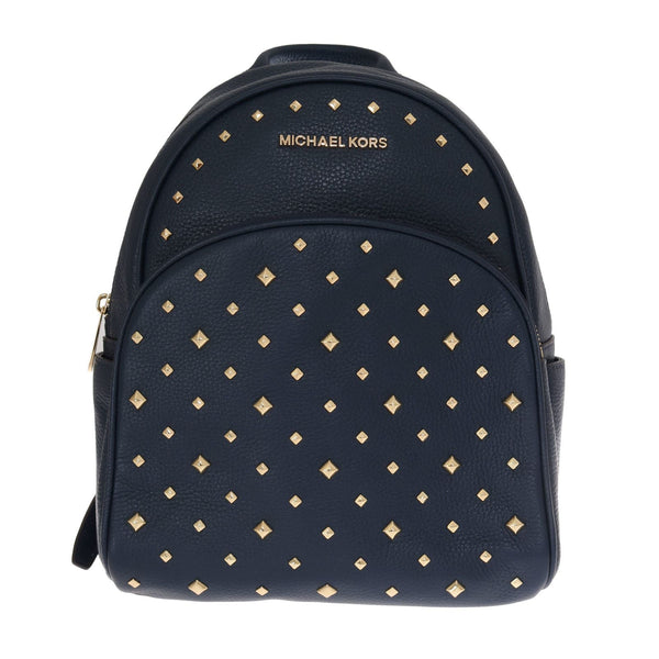 Michael Kors Navy Blue ABBEY Leather Backpack