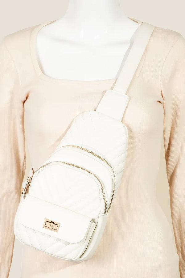 Fame Faux Leather Cushioned Sling Bag