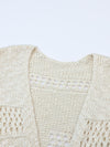 Apricot Casual Hollowed Knit Dolman Sleeve Cardigan - Cocoa Yacht Club