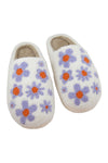 Tillandsia Purple 60s Vintage Floral Printed Plush Slippers