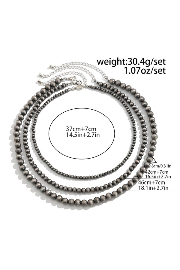 Bristol Black 3pcs Beaded Necklace Set