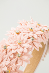 Pale Chestnut Rhinestone Flower Headband