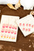 Pink French Color Block Flower Pattern Press on Nails
