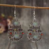 Acrylic Letter Teardrop Shape Earrings - Cocoa Yacht Club