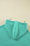 Mint Green Pocket Loose Half Zip Hoodie