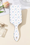 Iceland Blue Flower and Bow Print Air Cushion Comb