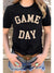 Black GAME DAY Crewneck Graphic T Shirt