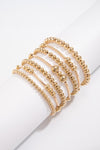 Gold Fashion Beaded Stackable Bracelet Set