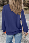 Orange Plain Drop Shoulder Crewneck Pullover Sweatshirt