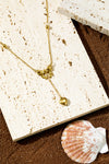 Gold Bowknot Heart Pendant Chained Necklace