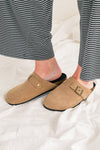Light French Beige Slip On Corky Platform Shoes