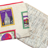 Stamps of the World Vintage Cashmere & Silk Scarf Wristlet Grand Bag