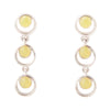 Chartruese Yellow Jade Post Earrings