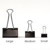 Medium 1 1/4" (32mm) Black Binder Clip (12/Pack)