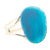 Cobalt Blue Agate Slab Cuff Golden Bracelet