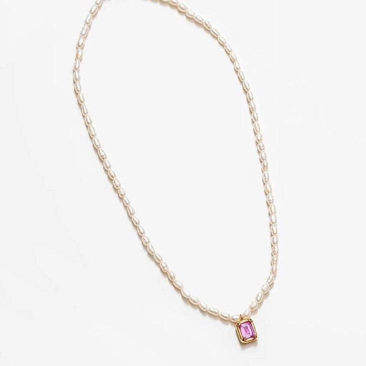 Copper Imitation Pearl Pendant Necklace - Cocoa Yacht Club