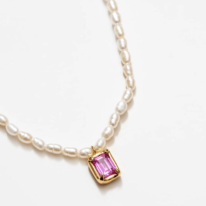 Copper Imitation Pearl Pendant Necklace - Cocoa Yacht Club