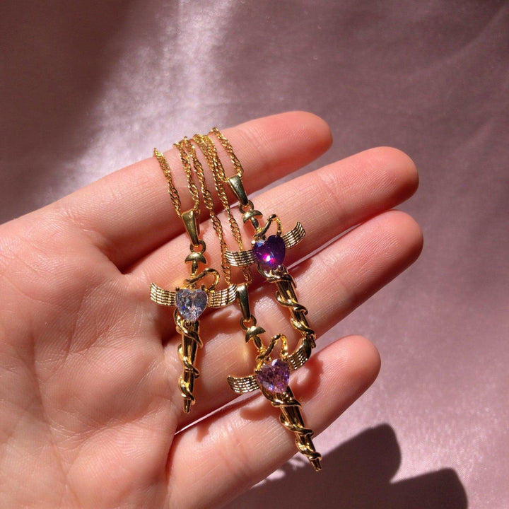 Copper Zircon Cross Pendant Necklace - Cocoa Yacht Club