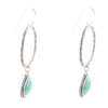 Corinth Blue Turquoise Charms Sterling Silver Earrings