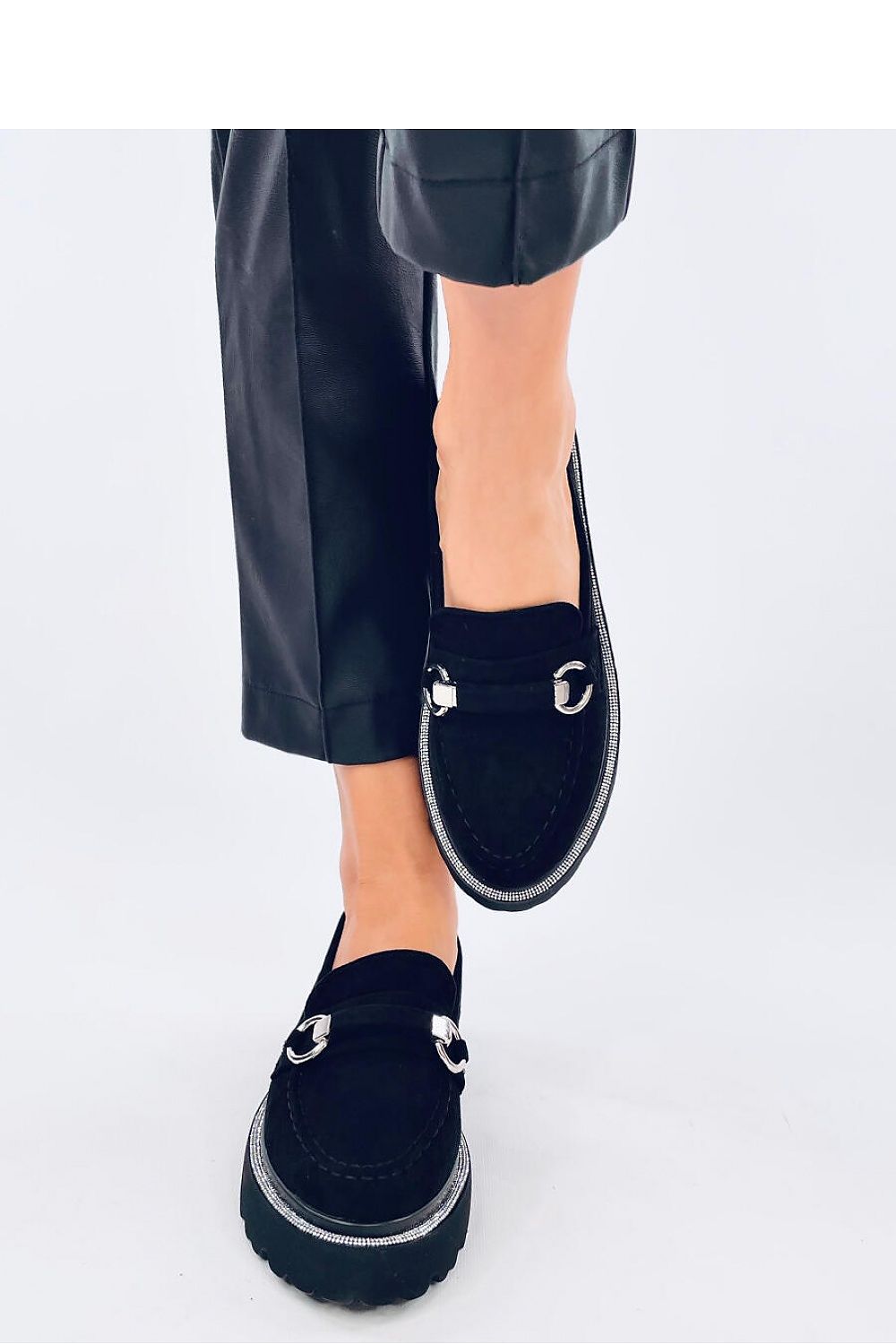 Black Suede Platform Loafers