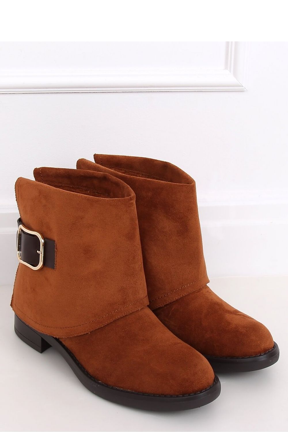 Buckle Cuff Suede Boots