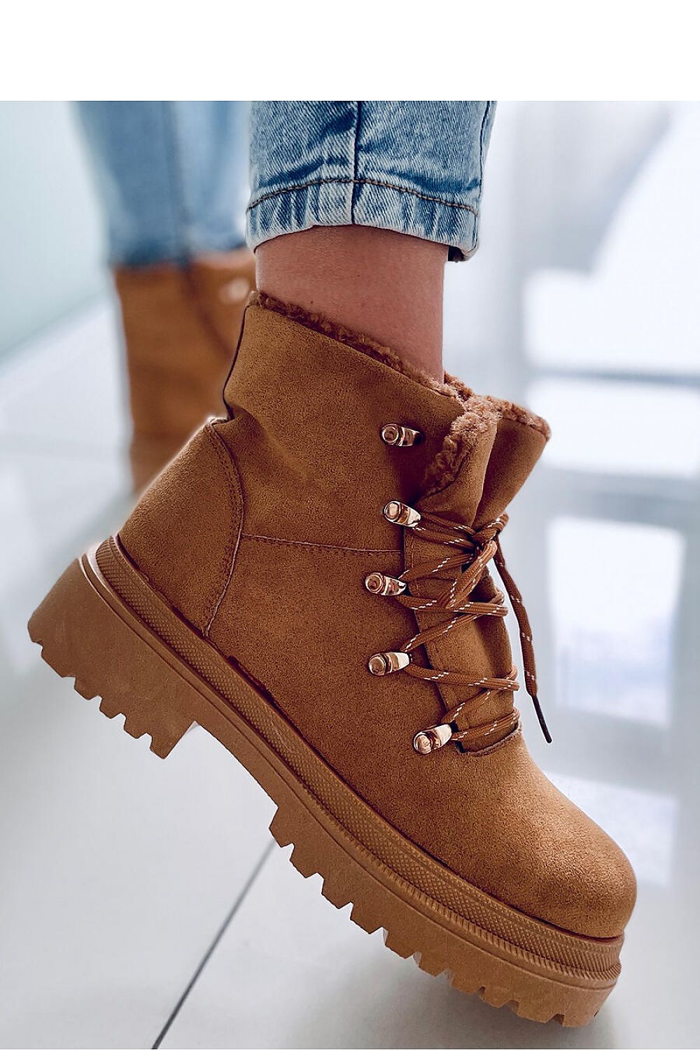 Lace-Up Suede Boots