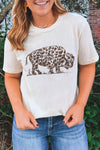 White Leopard Western Buffalo On Plains Graphic Tee