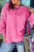 Bonbon Twist Ribbed Exposed Seam Detail Plus Size Top