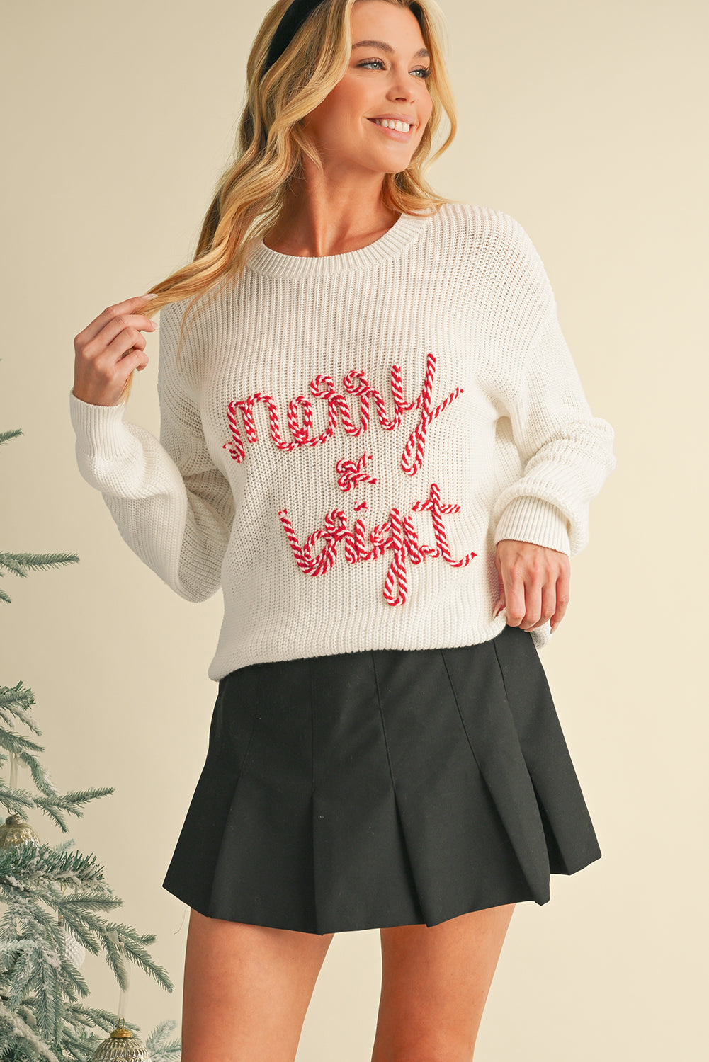 Bright White Merry & Bright Christmas Sweater