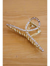 Gold Pearl Stud Large Alloy Hair Claw Clip