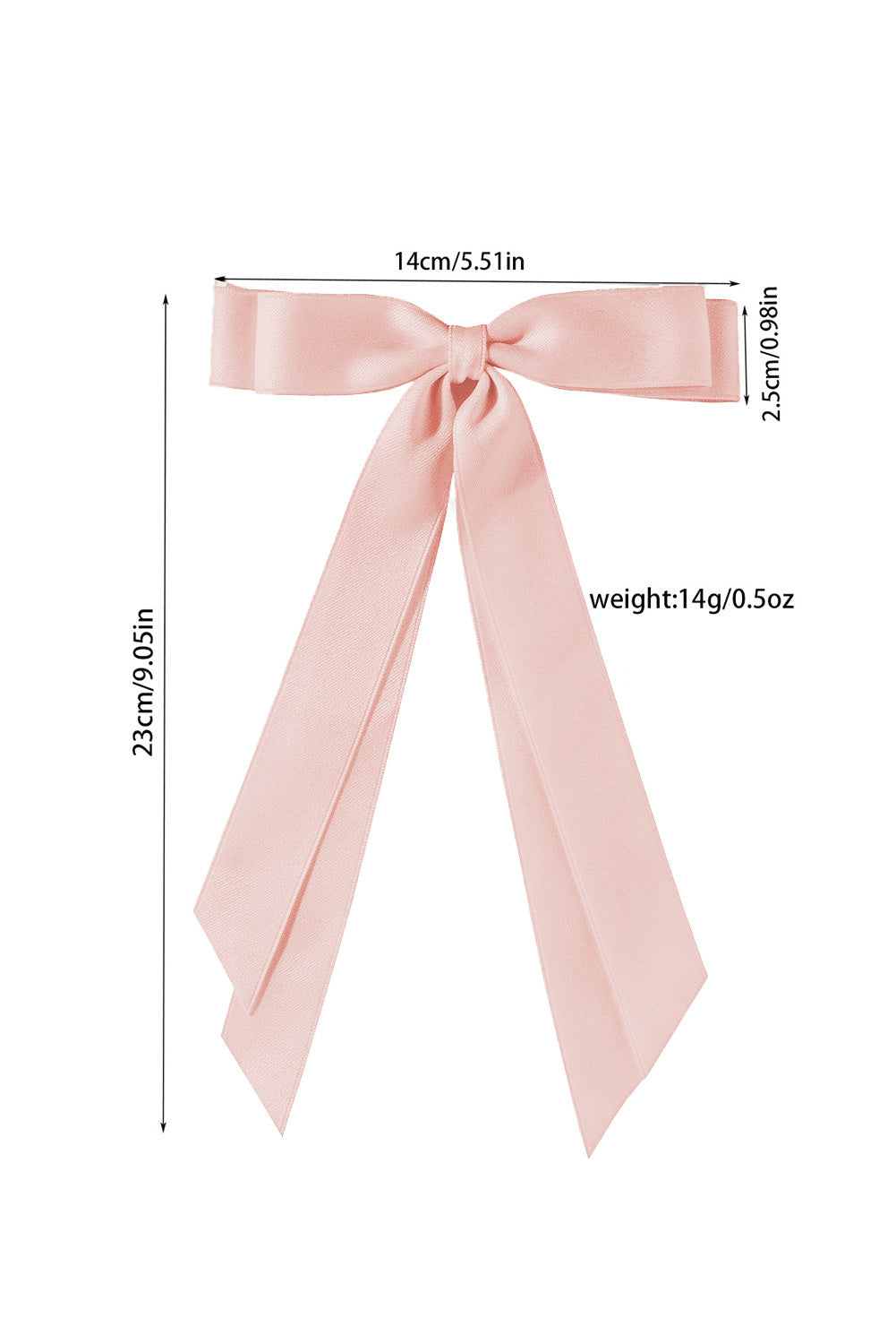 Apricot Pink Elegant Terylene Double Bow Hair Clip