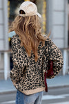 Black Leopard Drop Shoulder Knitted Cardigan