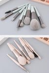 Apricot Pink 8pcs Soft Fluffy Mini Makeup Brush Set with Bag