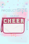 Black Dance Chenille Letter Zipper Varsity Clear Makeup Bag