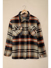 Brown Plaid Button Up Long Sleeve Flannel Shacket