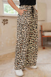 Parchment Allover Leopard Print Wide Leg Pants