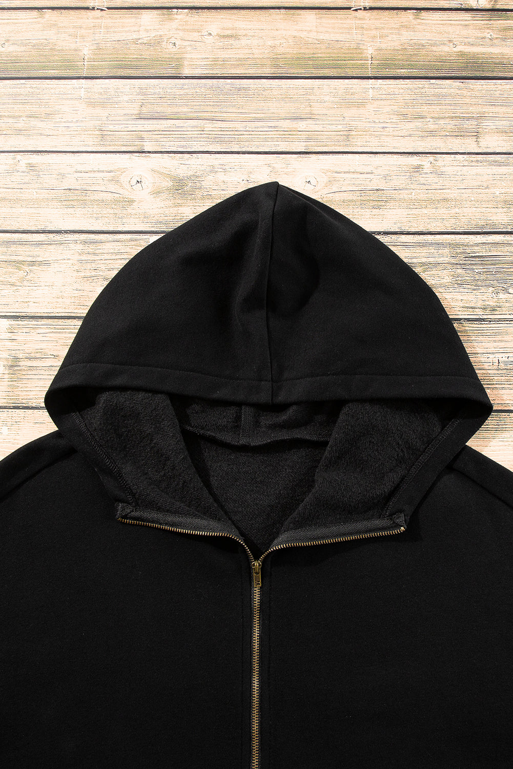 Smoke Green Half Zipper Kangaroo Pockets Drop Shoulder Hoodie