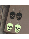 2 Piece PU Leather Skull Dangle Earrings - Cocoa Yacht Club