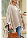 Light French Beige Cross Wrap Winter Warm Shawl