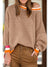 Contrast Round Neck Long Sleeve Sweater